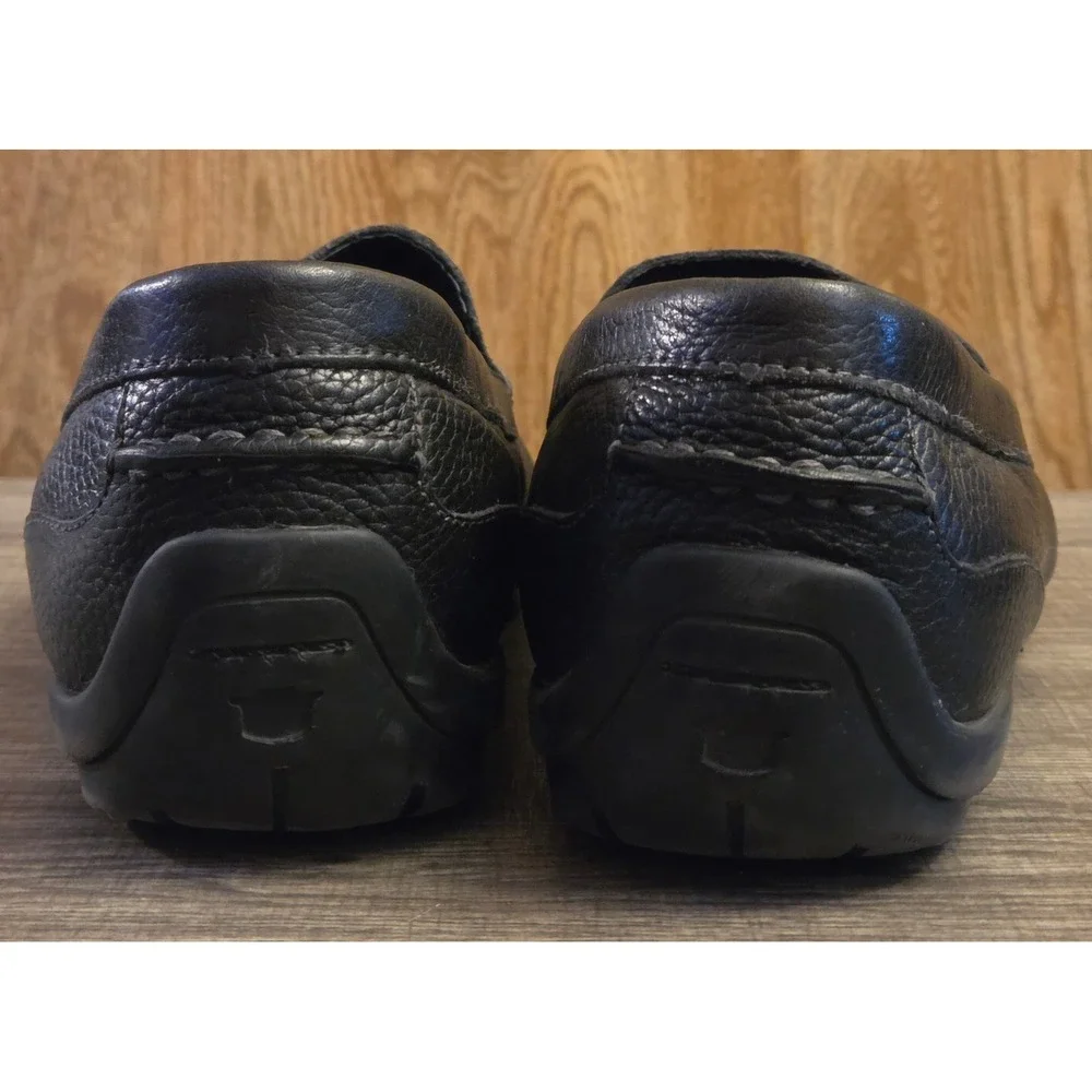 Florsheim Comfortech Leather Slip On‎ Loafer Shoes Mens Size 10 EEE Black